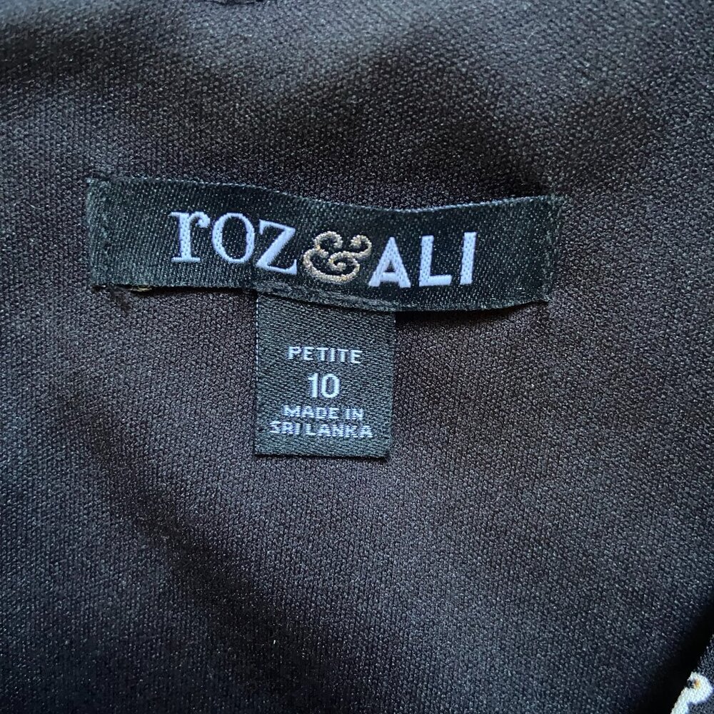 Euc Roz & Ali Boho Patchwork Print Fit & Flare Dr… - image 4